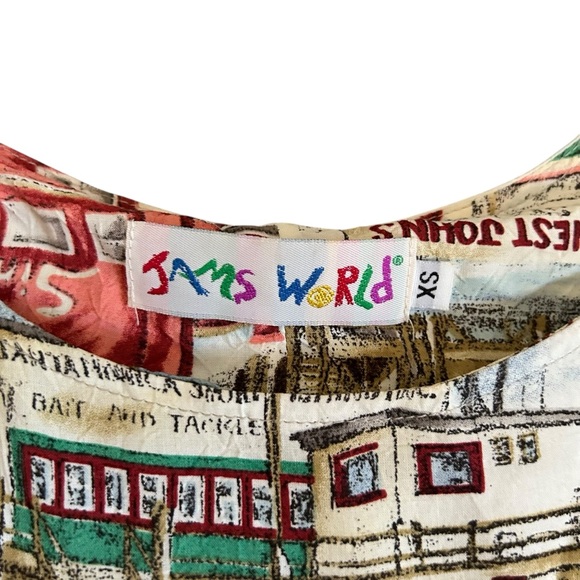 Vintage Jam’s World Rare Santa Monica Pier Print Hattie Dress Casual Boho XS - Picture 8 of 10